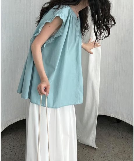 ruffle sleeve design blouse /3color  FL3453
