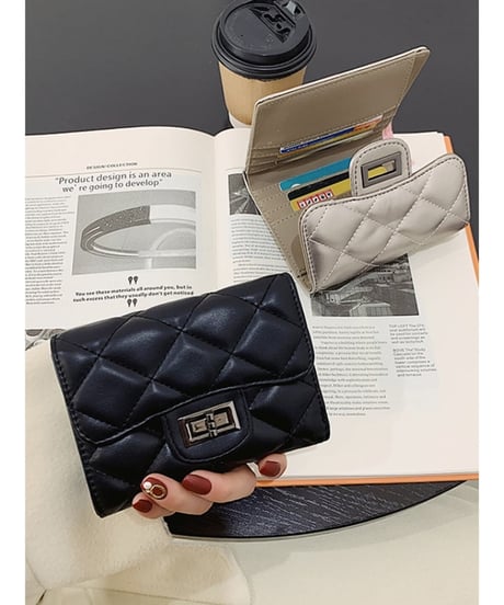 quilted wallet /2color　FL2301