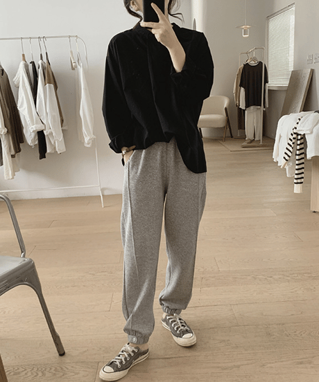stand collar tuck blouse /4color　FL3582