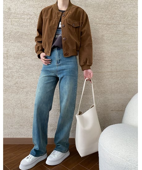 fake-suede short jacket /2color　FL2837