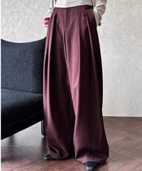 tucked wide leg pants /2color　FL2762
