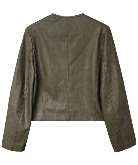 short pu leather jacket　FL2707