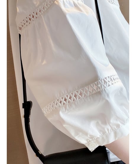 antique flower embroidered blouse　FL2103