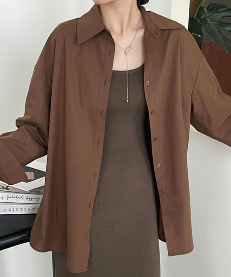 back slit shirt /2color　FL2758