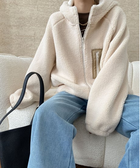 boa hood zip-up jacket 　FL3122