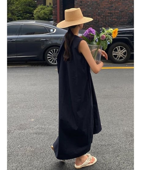 backless sleeveless dress /2color　FL2025