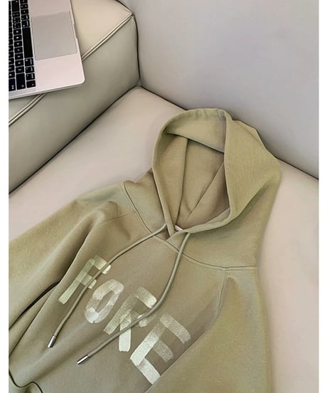 fore logo print hoodie　FL2548