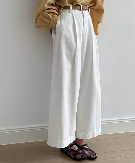 cotton wide pants /2color　FL3344
