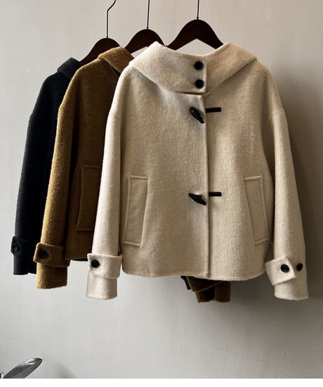hooded short coat /3color　FL3019