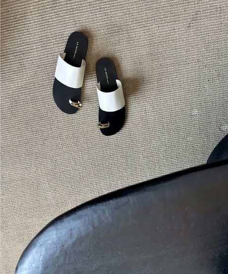 gold accent thong sandals /3color　FL2080