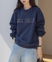 retro patch logo sweat pullover /2color　FL3327