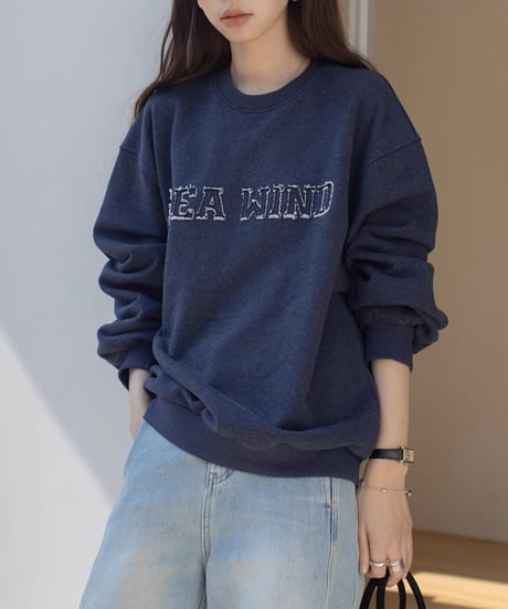 retro patch logo sweat pullover /2color　FL3327