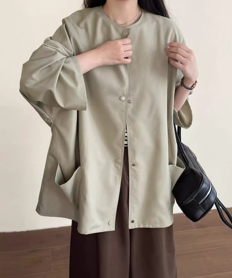 light collarless short coat　FL2826