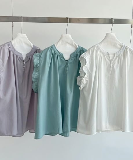 ruffle sleeve design blouse /3color  FL3453