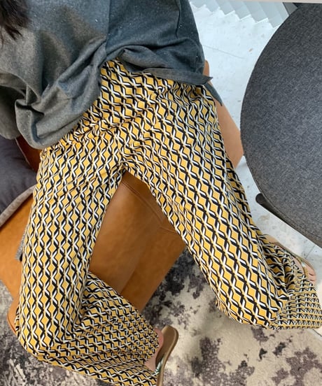 bohemian print drape pants　FL2127