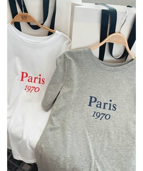 paris logo t-shirt /2color　FL2061