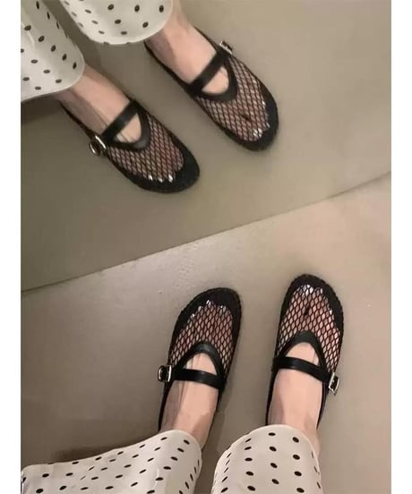 round toe mesh slip-on /3color　FL3381