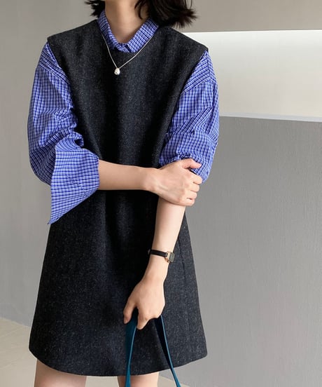 wool straight vest op　FL2778