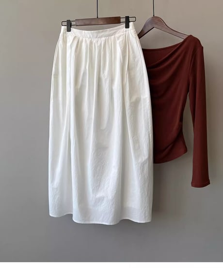 tucked gathered skirt /3color　FL2763