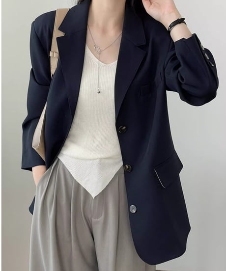 side slit mid-length jacket /2color　FL2744