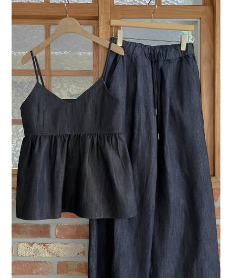 denim camisole pants setup　FL2002