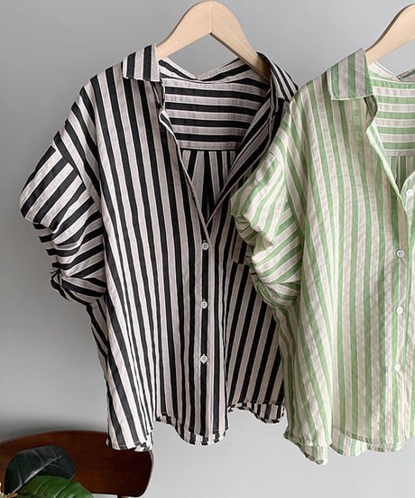 feminine border blouse　FL2201