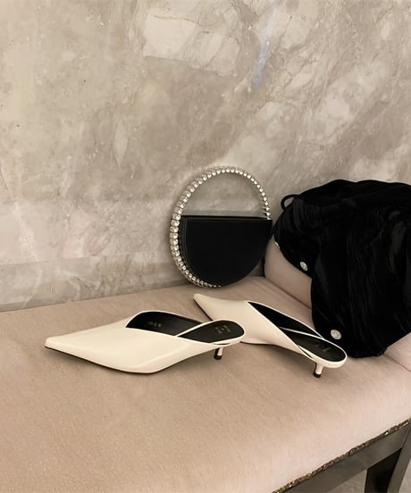pointed toe low heel mules /3color　FL2305