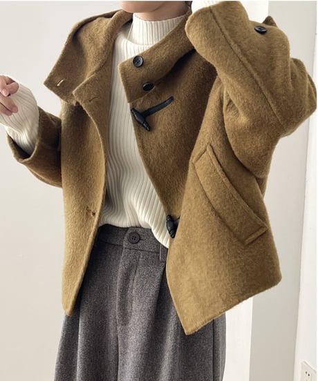 hooded short coat /3color　FL3019