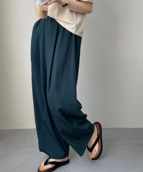 tuck wide drape pants　FL2191