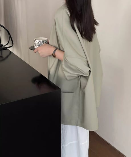 light collarless short coat　FL2826