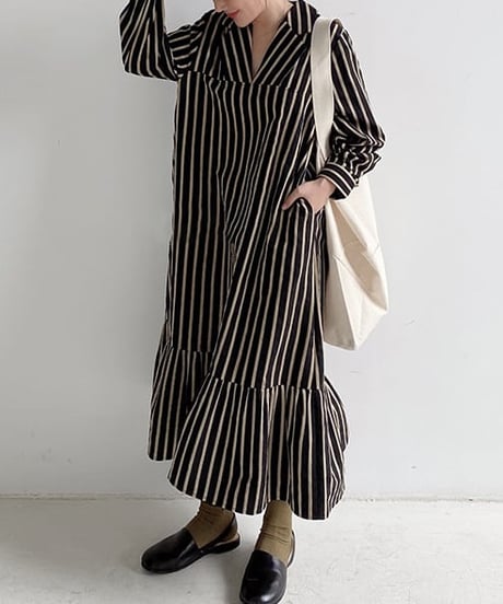 v-neck stripe op　FL2572