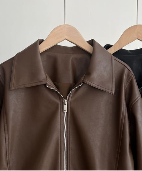 short leather jacket /2color　FL2808
