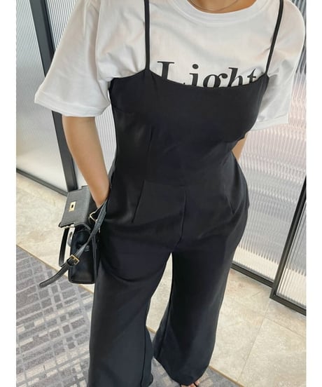 wide leg camisole all-in-one /2color　FL2452