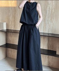 sleeveless tops and skirt set-up　FL2396
