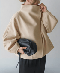 highneck curve sleeve outer /3color　FL2993