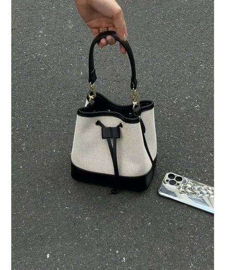 bicolor drawstring bag　FL2335