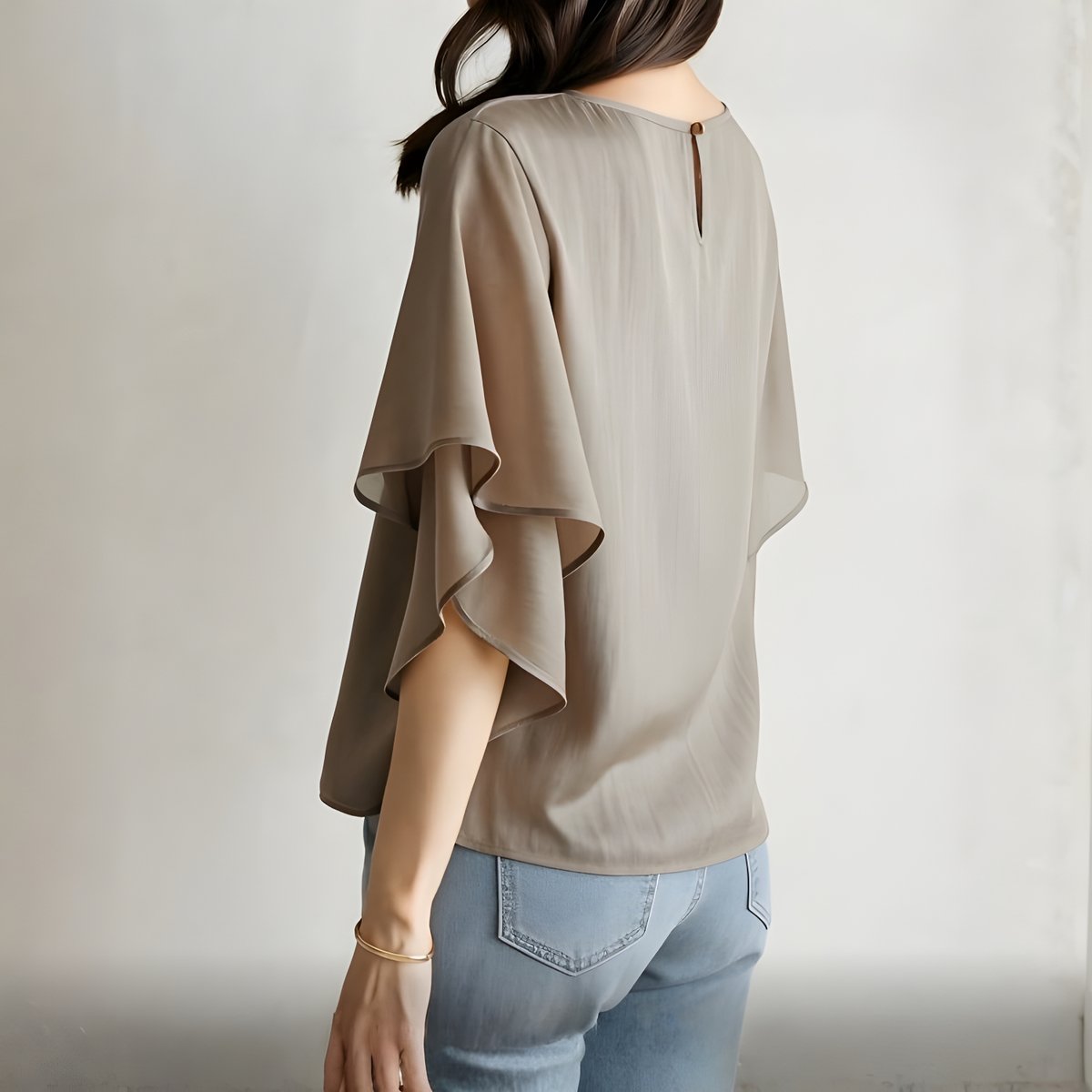 layered chiffon blouse /4color FL3463 | Flosa