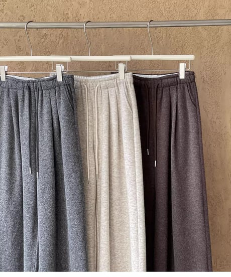 wool knit casual pants/2color　FL2866