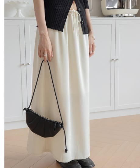 drawstring long skirt/2color　FL3300