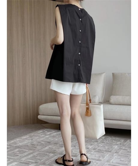 back button design sleeveless /3color　FL2037