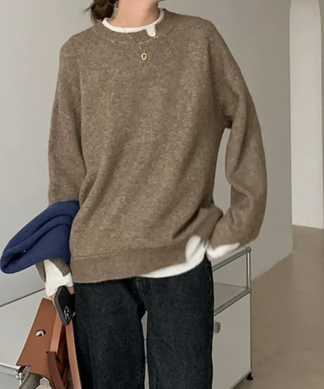 layered likecut design knit　FL2571