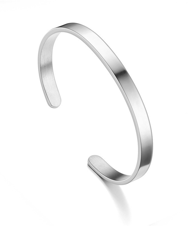 minimal metal bangle bracelet FL3599 | Flosa