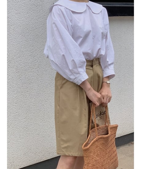 tucked bermuda pants　FL2068