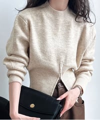 front slit knit pullover /3color　FL2688