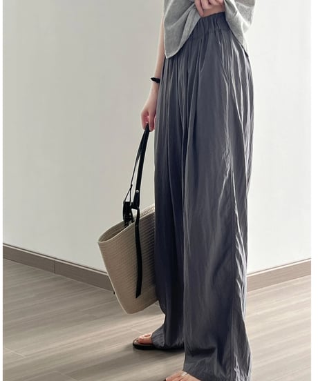 pleated wide-leg pants /4color　FL2705