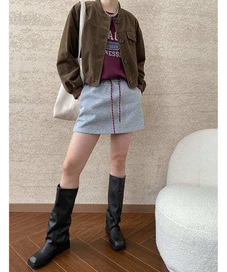 fake-suede short jacket /2color　FL2837