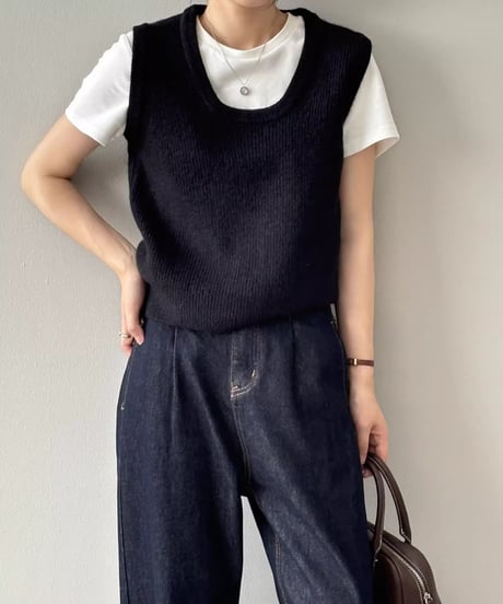 u-neck vest /5color　FL2775