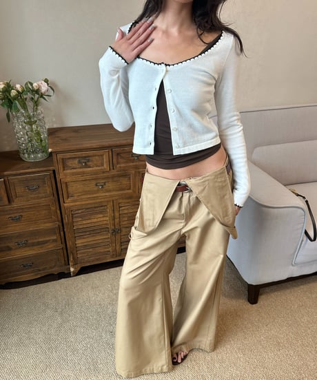 v-neck overalls /2color　FL3436