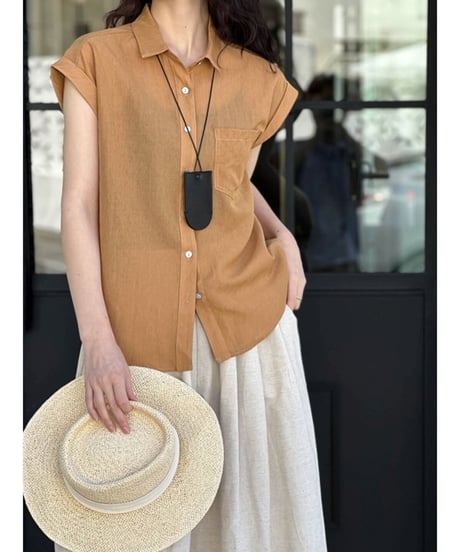 french sleeve sheer shirt /2color　FL2035