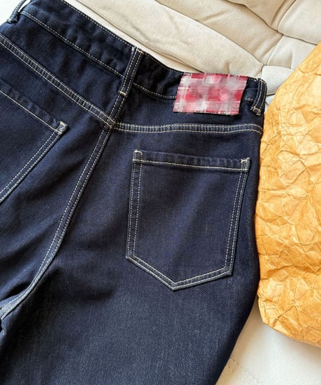 brushed denim wide pants　FL3051